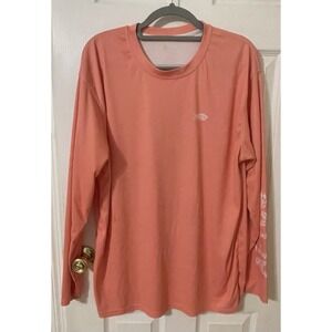 AFTCO Rash Guard Mens Large XLong Sleeve Shirts Peach Water Sports beach